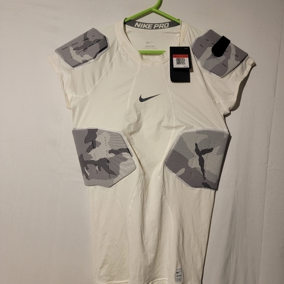 Nike Pro Combat Hyperstrong 4 Pad Football Shirt Sz Large 896235 100 - Picture 1 of 8